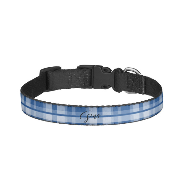 Custom Plaid Dog Collar - Small (Personalized)
