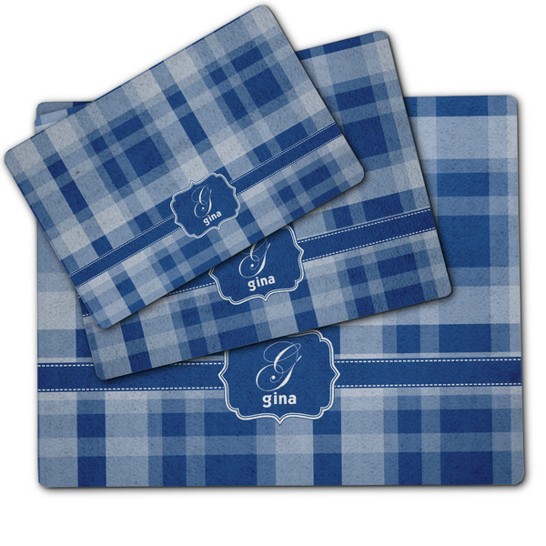 Plaid Dog Food Mat - MAIN (sm, med, lrg)