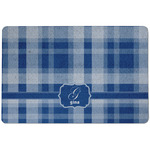 Plaid Dog Food Mat w/ Name and Initial