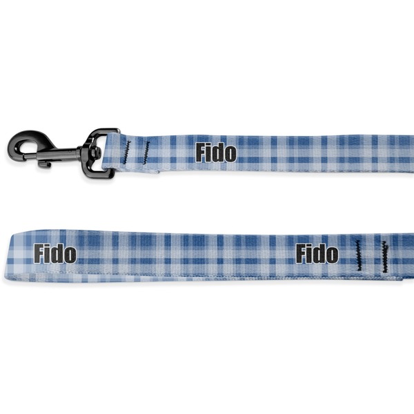 Custom Plaid Deluxe Dog Leash - 4 ft (Personalized)