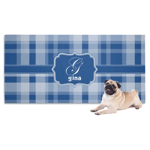 Custom Plaid Dog Towel (Personalized)