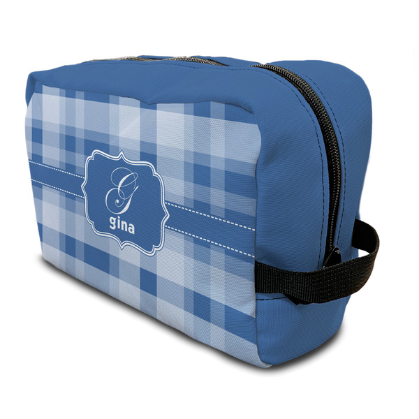 Custom Plaid Toiletry Bag / Dopp Kit (Personalized)