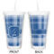 Plaid Double Wall Tumbler with Straw - Approval