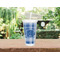 Plaid Double Wall Tumbler with Straw Lifestyle