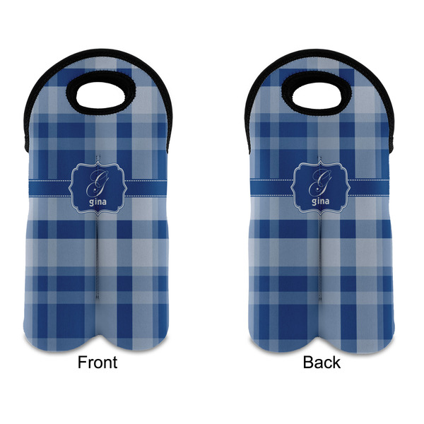 Plaid Double Wine Tote - APPROVAL (new)