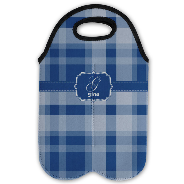 Plaid Double Wine Tote - Flat (new)