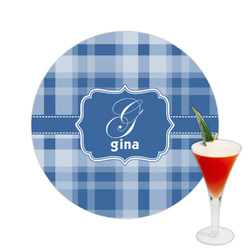 Plaid Printed Drink Topper -  2.5" (Personalized)
