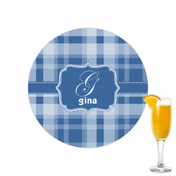 Plaid Printed Drink Topper - 2.15" (Personalized)