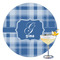 Plaid Printed Drink Topper - 3.5" (Personalized)