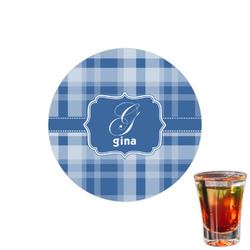 Plaid Printed Drink Topper - 1.5" (Personalized)
