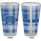 Plaid Pint Glass - Full Color - Front & Back Views