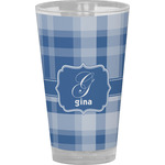 Plaid Pint Glass - Full Color (Personalized)