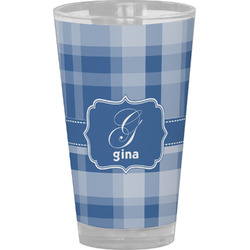 Plaid Pint Glass - Full Color (Personalized)