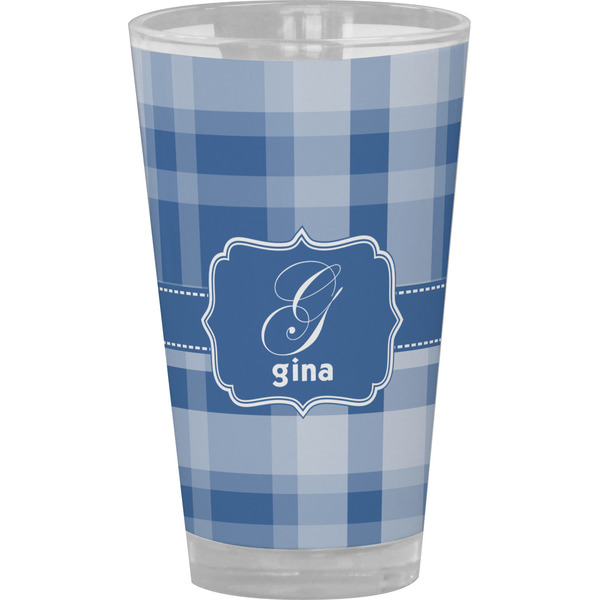 Custom Plaid Pint Glass - Full Color (Personalized)