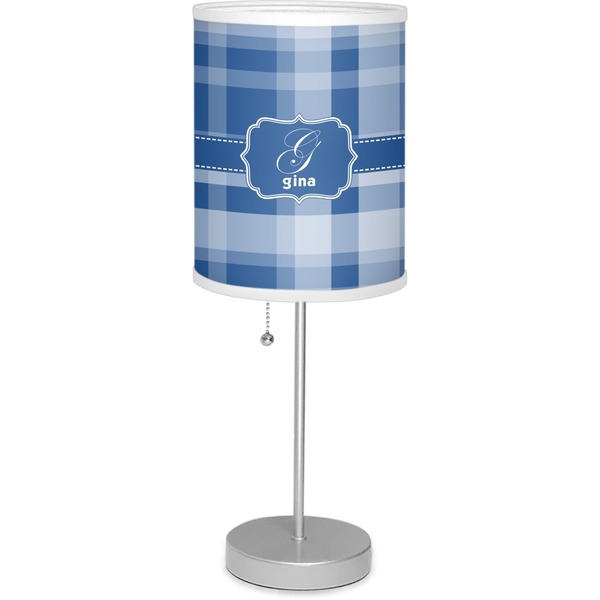Custom Plaid 7" Drum Lamp with Shade Polyester (Personalized)