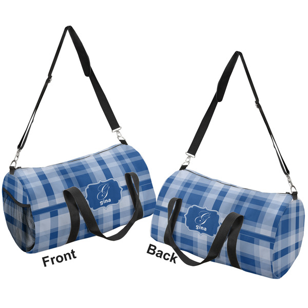 Plaid Duffle bag small front and back sides