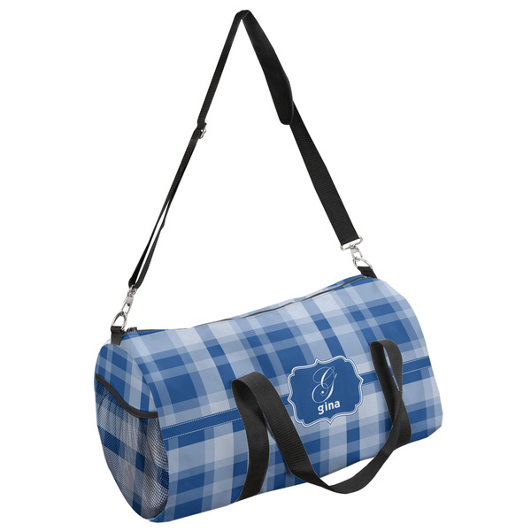 Custom Plaid Duffel Bag - Large (Personalized)