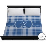 Plaid Duvet Cover - King (Personalized)