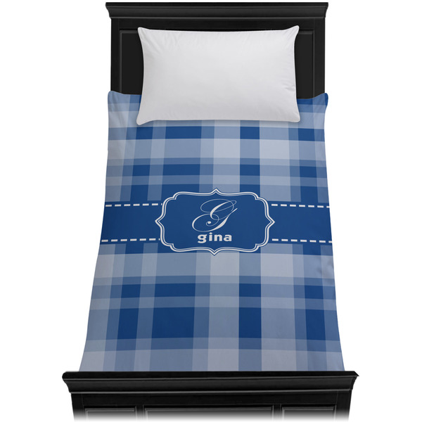 Plaid Duvet Cover - Twin XL - On Bed - No Prop