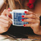 Plaid Espresso Cup - 6oz (Double Shot) LIFESTYLE (Woman hands cropped)