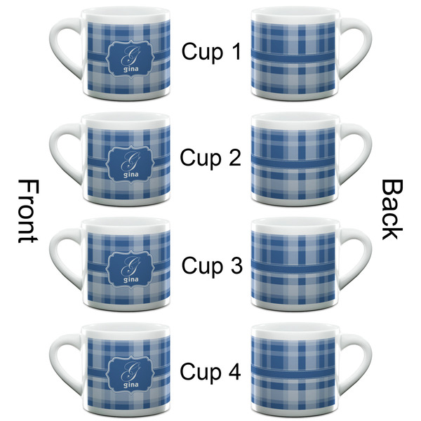 Plaid Espresso Cup - 6oz (Double Shot Set of 4) APPROVAL