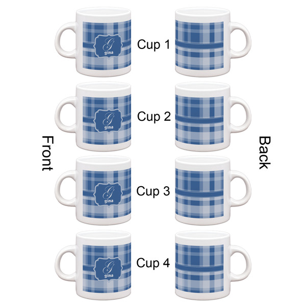 Plaid Espresso Cup Set of 4 - Apvl