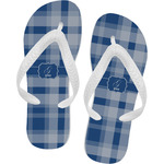 Plaid Flip Flops - Large (Personalized)