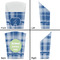 Plaid French Fry Favor Box - Front & Back View