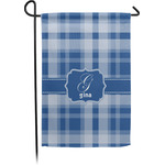 Plaid Small Garden Flag - Single Sided w/ Name and Initial