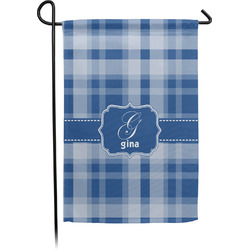 Plaid Small Garden Flag - Single Sided w/ Name and Initial