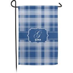 Plaid Small Garden Flag - Double Sided w/ Name and Initial