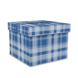Plaid Gift Box with Lid - Canvas Wrapped - Medium (Personalized)