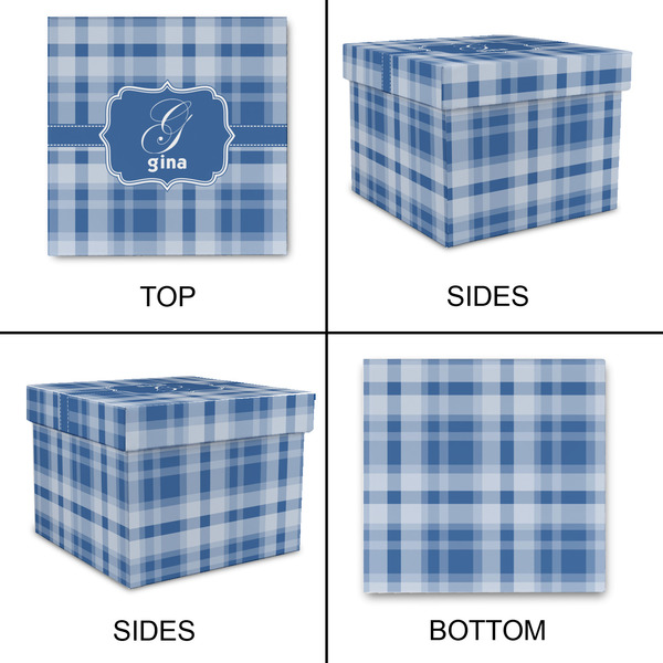 Plaid Gift Boxes with Lid - Canvas Wrapped - X-Large - Approval