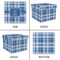 Plaid Gift Boxes with Lid - Canvas Wrapped - X-Large - Approval