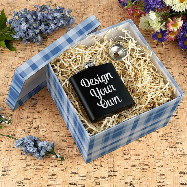 Plaid Gift Boxes with Lid - Canvas Wrapped - X-Large - In Context