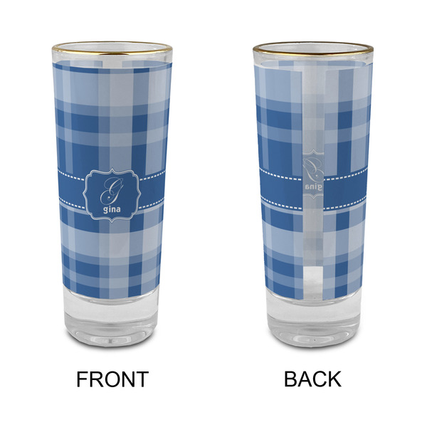 Plaid Glass Shot Glass - 2 oz - Single - APPROVAL