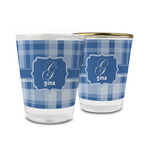 Plaid Glass Shot Glass - 1.5 oz (Personalized)