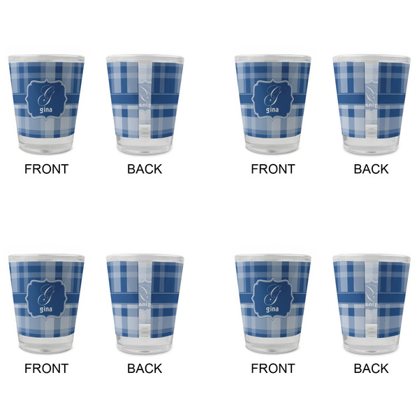 Plaid Glass Shot Glass - Standard - Set of 4 - APPROVAL