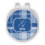 Plaid Golf Ball Marker - Hat Clip - Silver