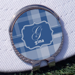 Plaid Golf Ball Marker - Hat Clip