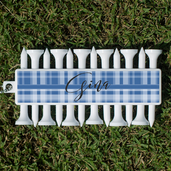 Custom Plaid Golf Tees & Ball Markers Set (Personalized)