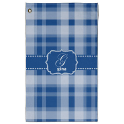 Plaid Golf Towel - Poly-Cotton Blend w/ Name and Initial