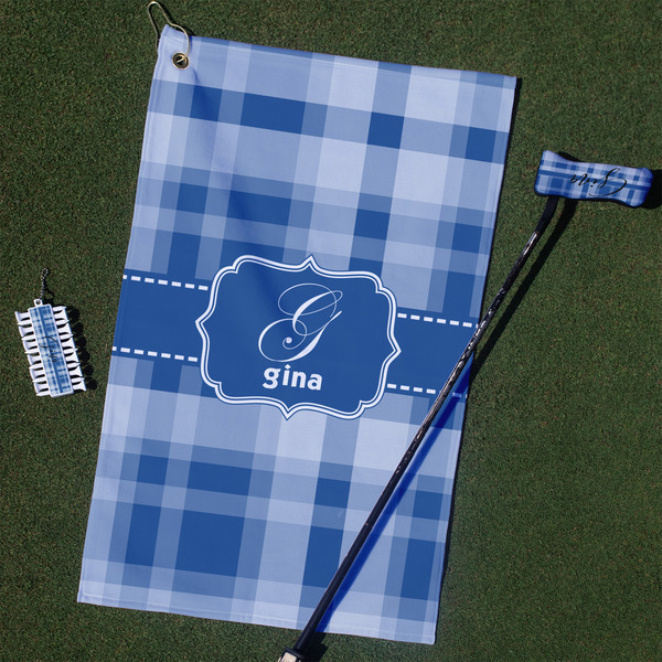 Custom Plaid Golf Towel Gift Set (Personalized)