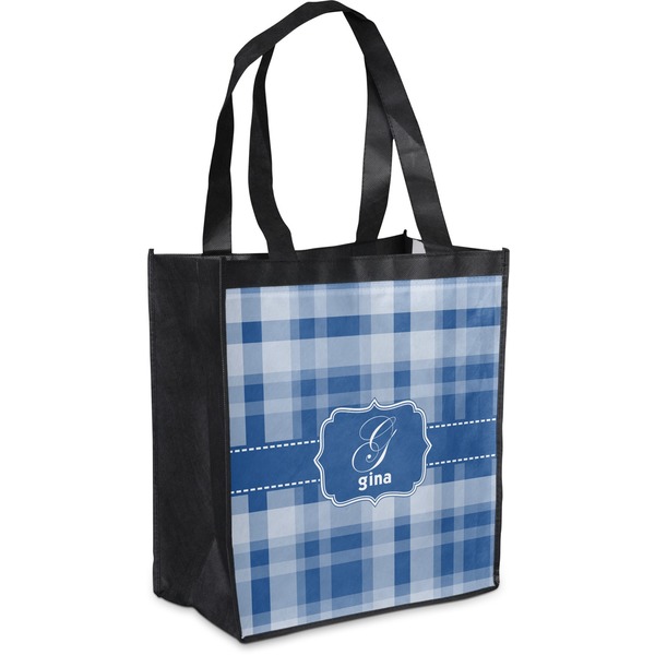 Custom Plaid Grocery Bag (Personalized)
