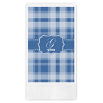 Plaid Guest Napkins - Full Color - Embossed Edge (Personalized)
