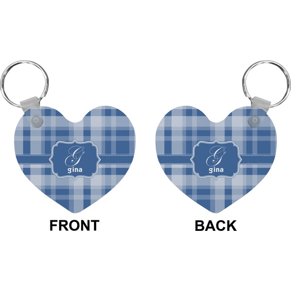 Plaid Heart Keychain (Front + Back)