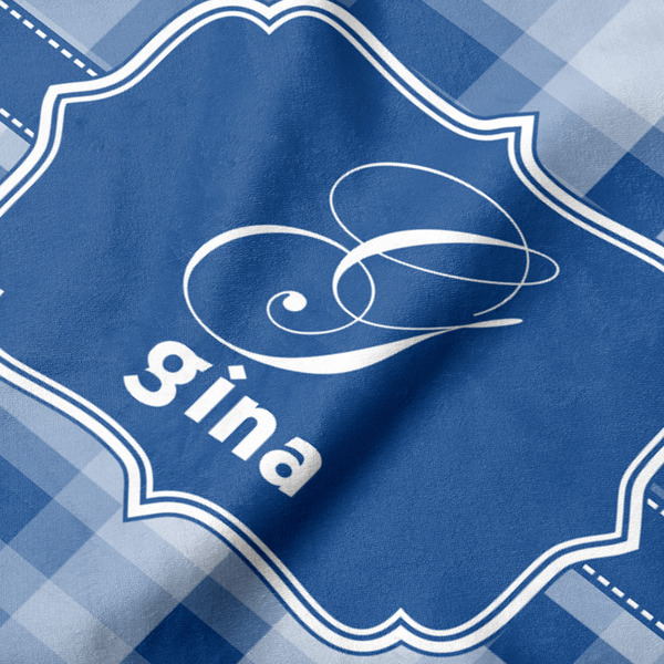 Plaid Hooded Baby Towel- Detail Close Up