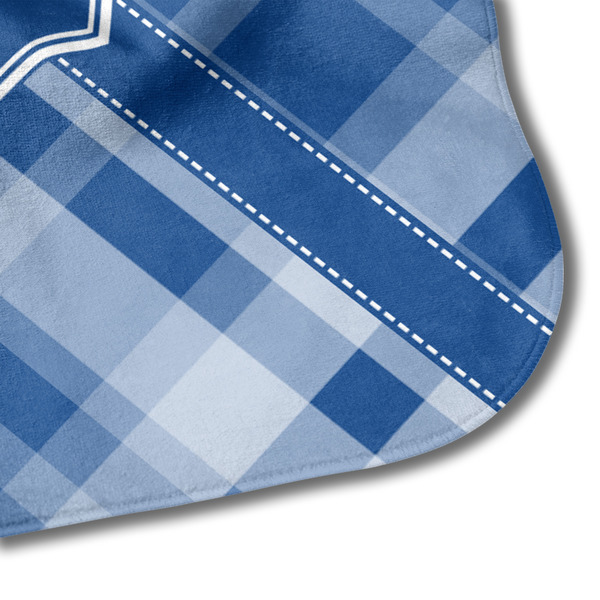 Plaid Hooded Baby Towel- Detail Corner