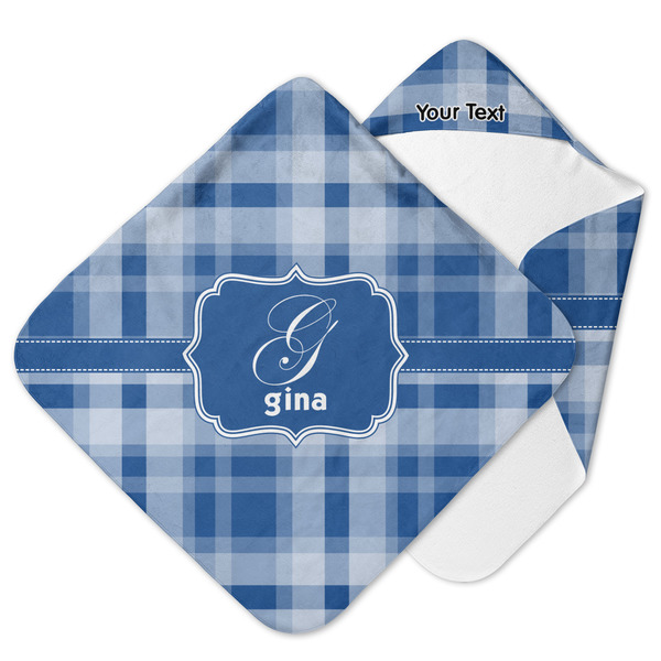 Custom Plaid Hooded Baby Towel (Personalized)