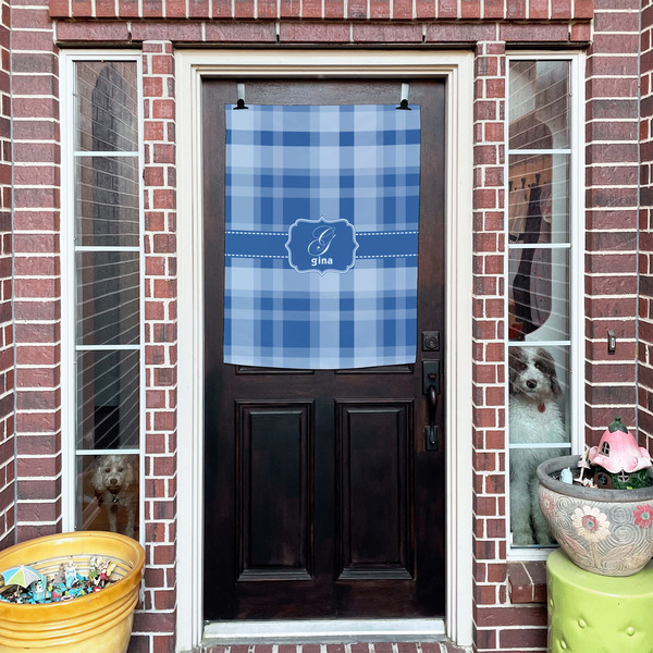 Plaid House Flags - Double Sided - (Over the door) LIFESTYLE